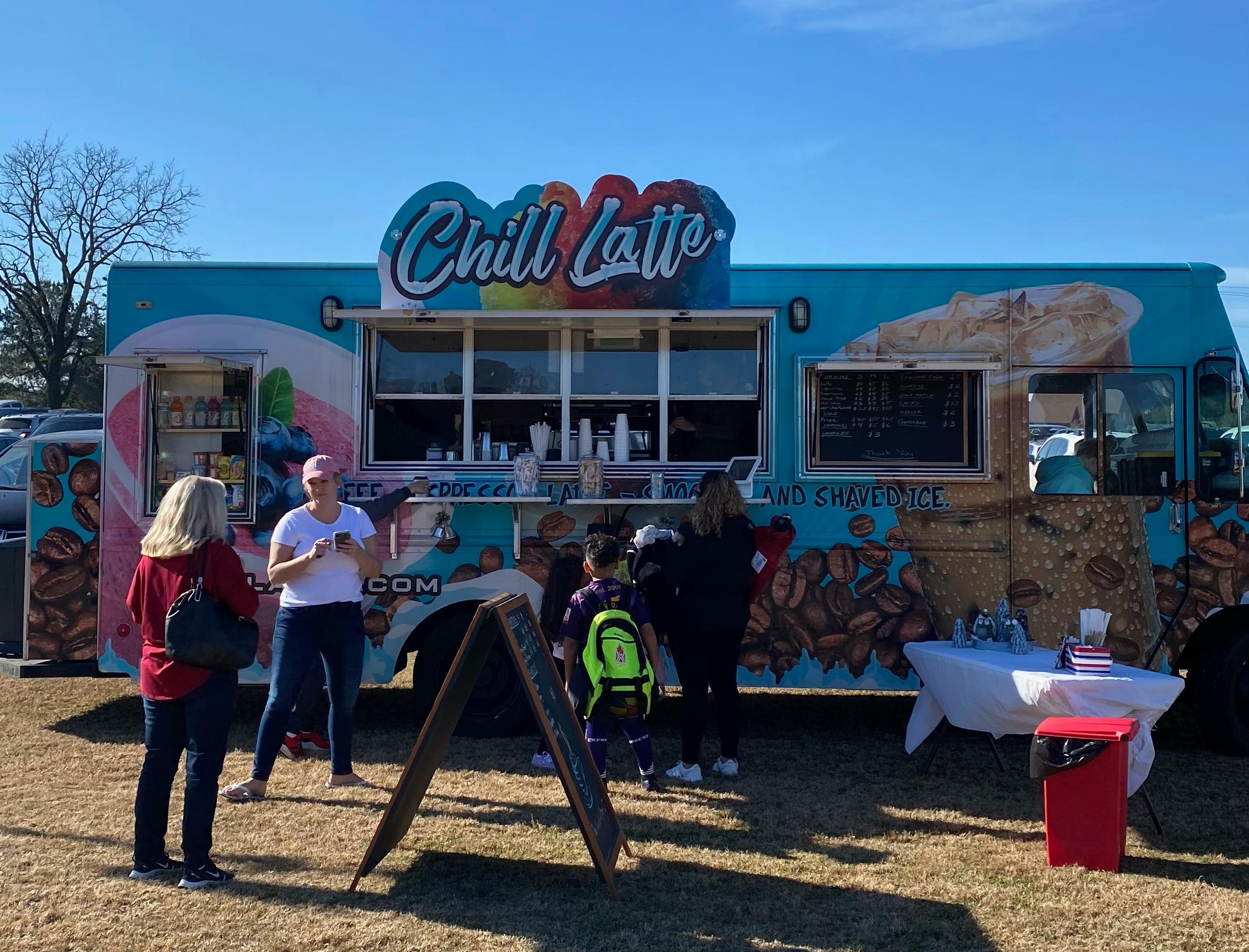 chill latte coffee truck at the soccer tournament 