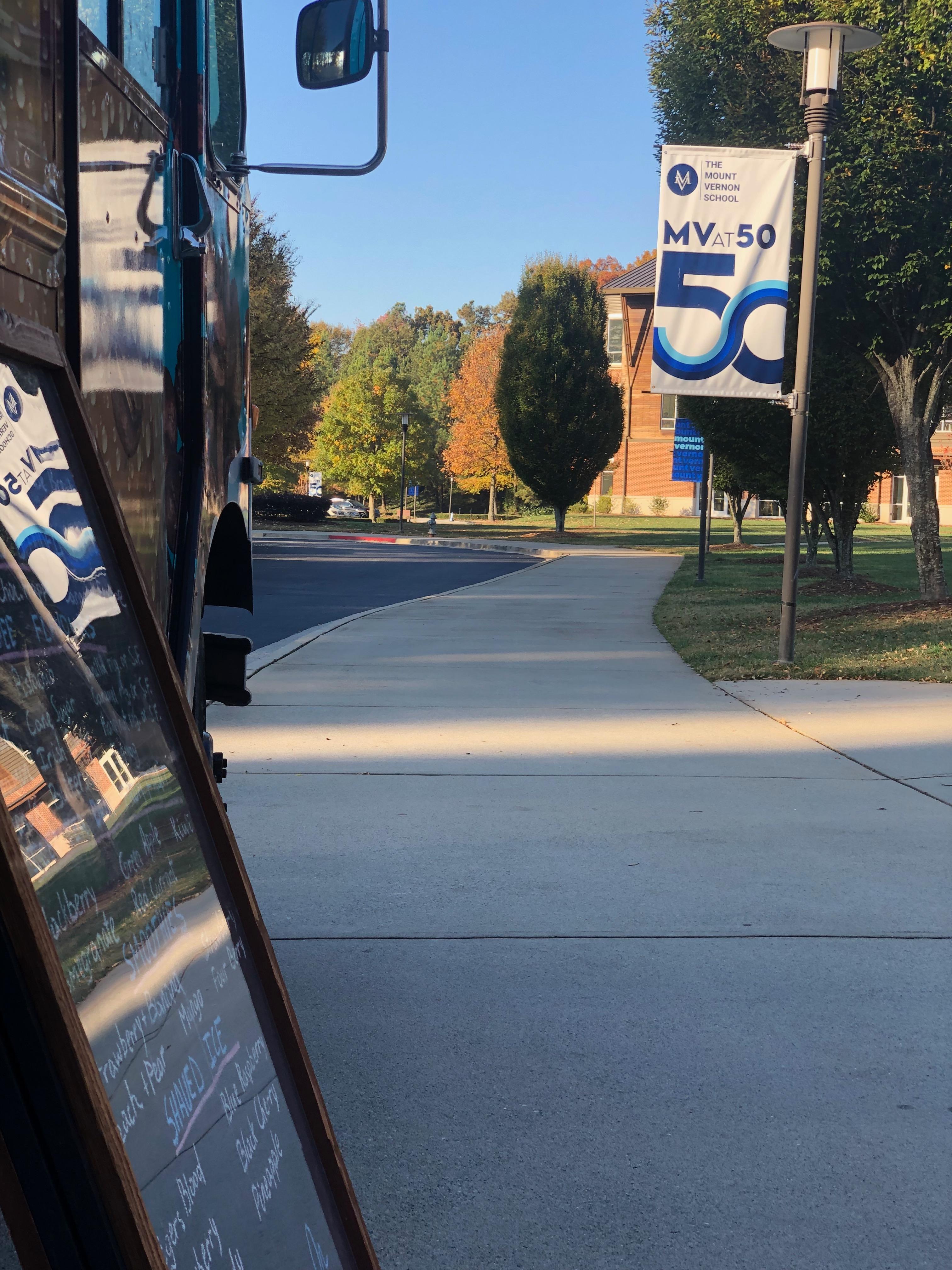 chill late truck is parked at Mt Vernon School to serve teachers 