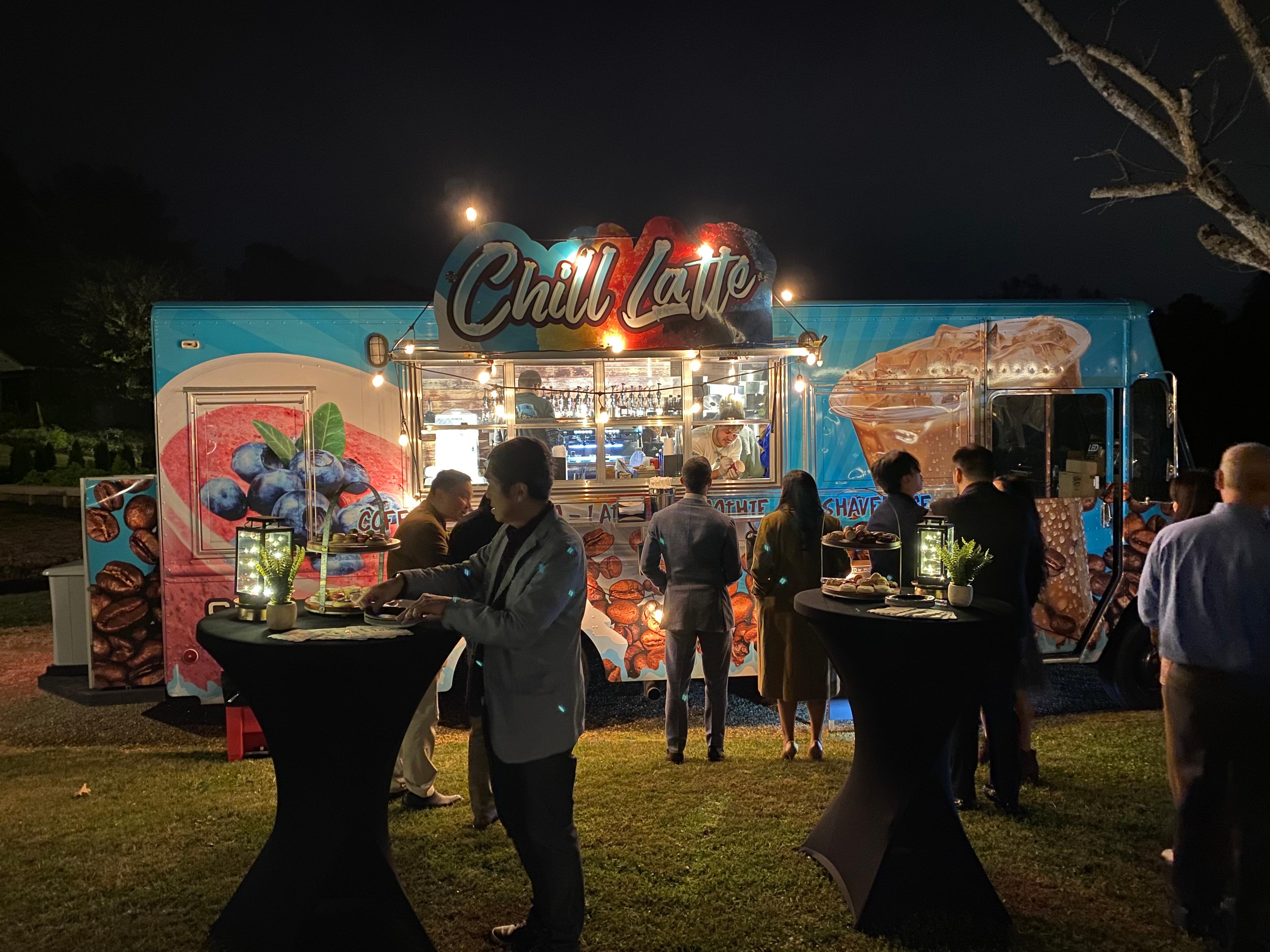 Chill Latte truck at the wedding reception 