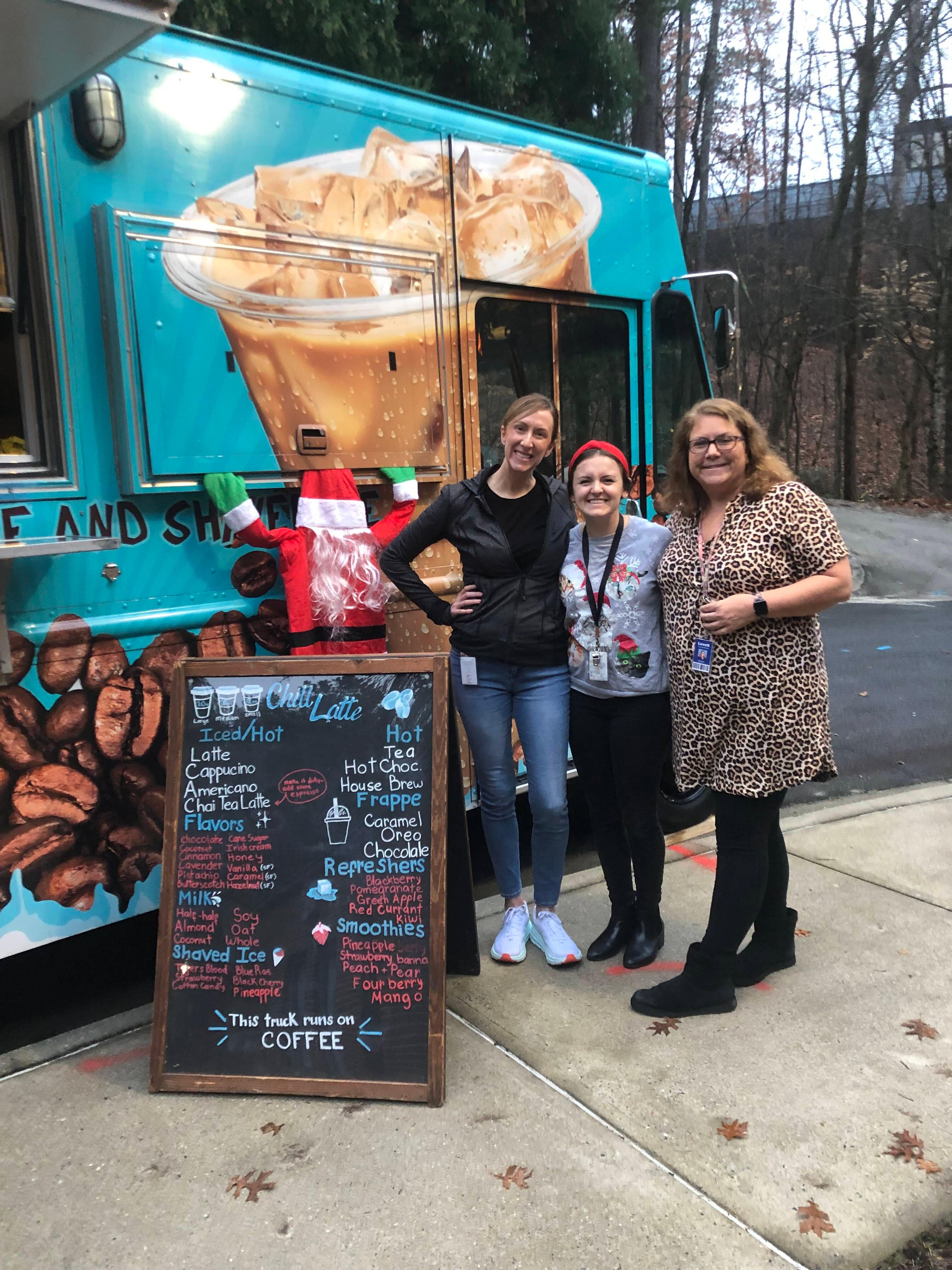 Lovett School Teachers next to Chill Latte Coffee truck 